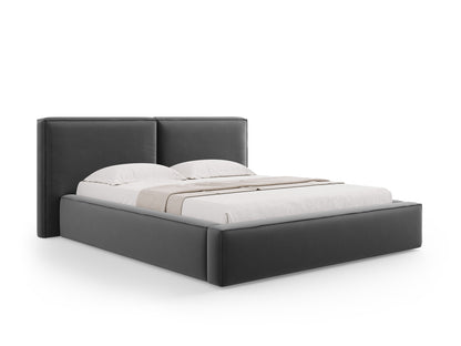 Arendal Storage Bed With Double Headboard — Grey