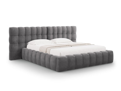 Bali Storage Bed With Double Headboard — Grey