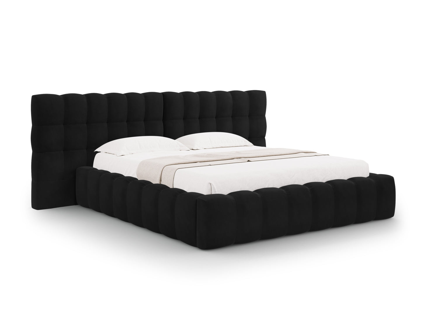 Bali Storage Bed With Double Headboard — Black