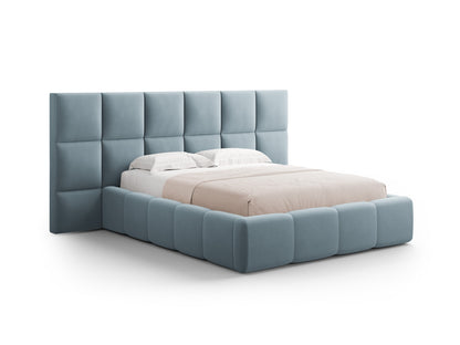 Livigno Storage Bed With Double Headboard — Light Blue