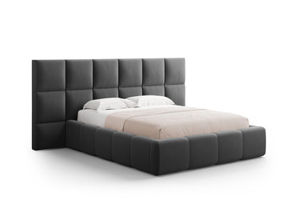 Livigno Storage Bed With Double Headboard — Grey