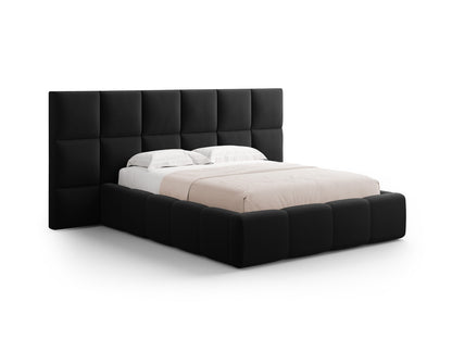 Livigno Storage Bed With Double Headboard — Black