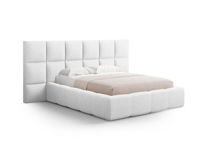 Livigno Storage Bed With Headboard — Cold Light Grey
