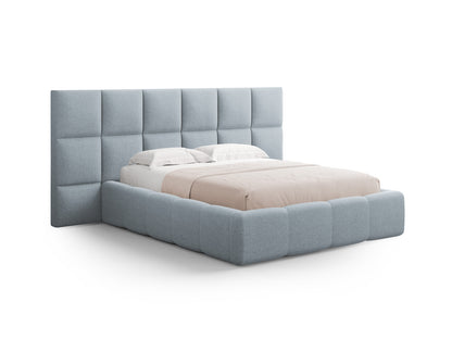Livigno Storage Bed With Headboard — Light Blue