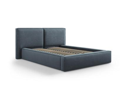 Arendal Storage Bed With Double Headboard — Blue