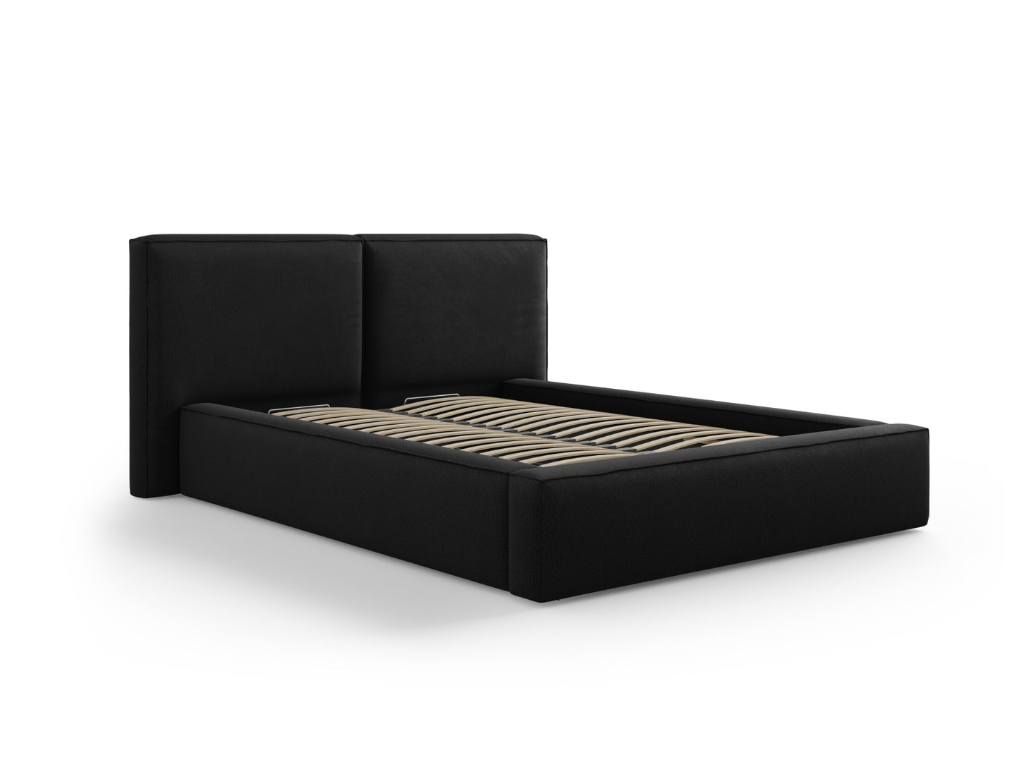 Arendal Storage Bed With Double Headboard — Black