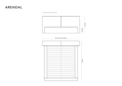 Arendal Storage Bed With Double Headboard