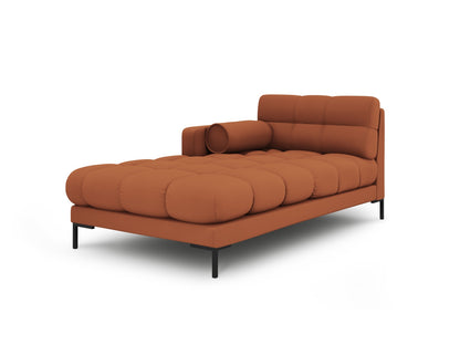 Bali Chaise Longue, 102x185 cm — Brick / Black Metal / Left