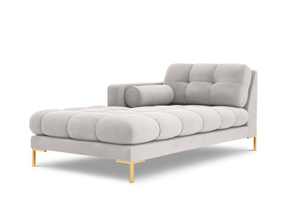 Bali Chaise Longue, 102x185 cm — Silver / Gold Metal / Left