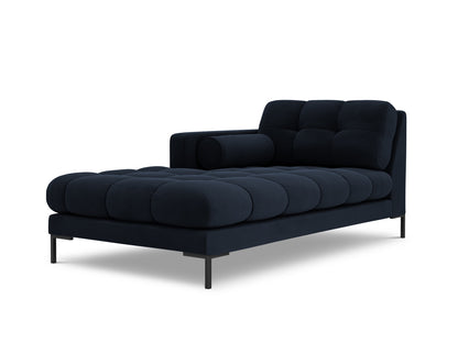 Bali Chaise Longue, 102x185 cm — Dark Blue / Black Metal / Left