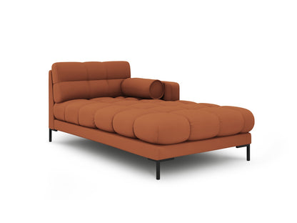 Bali Chaise Longue, 102x185 cm — Brick / Black Metal / Right
