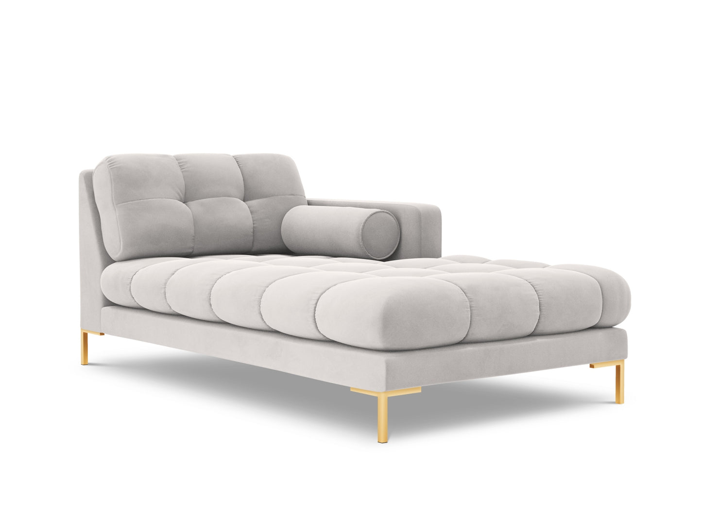 Bali Chaise Longue, 102x185 cm — Silver / Gold Metal / Right