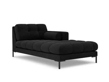 Bali Chaise Longue, 102x185 cm — Black / Black Metal / Right