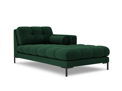 Bali Chaise Longue, 102x185 cm — Bottle Green / Black Metal / Right
