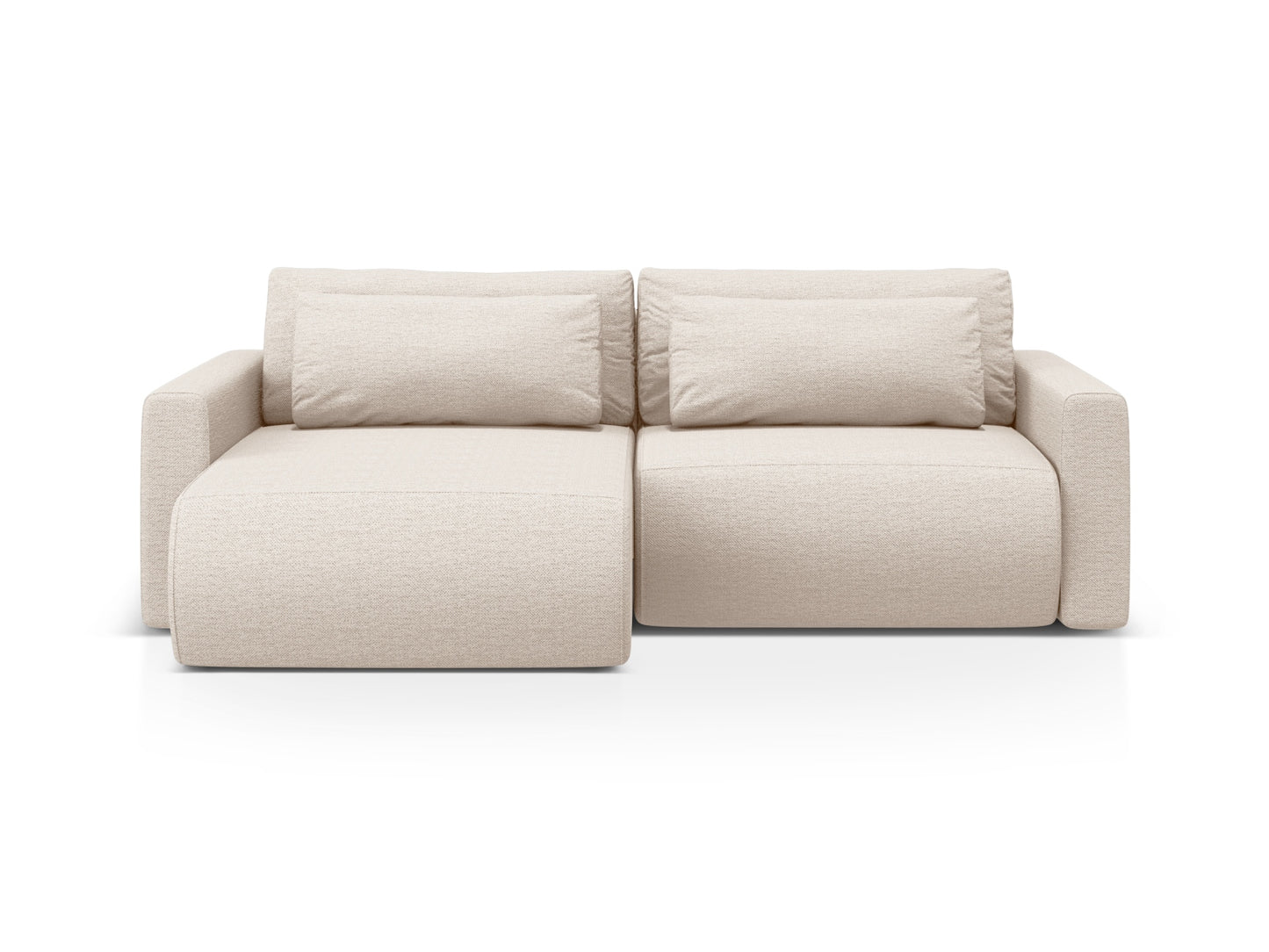 Belfast Reversible Corner Sofa With Bed Function And Box, 3 Seats, 240x149 cm — Beige