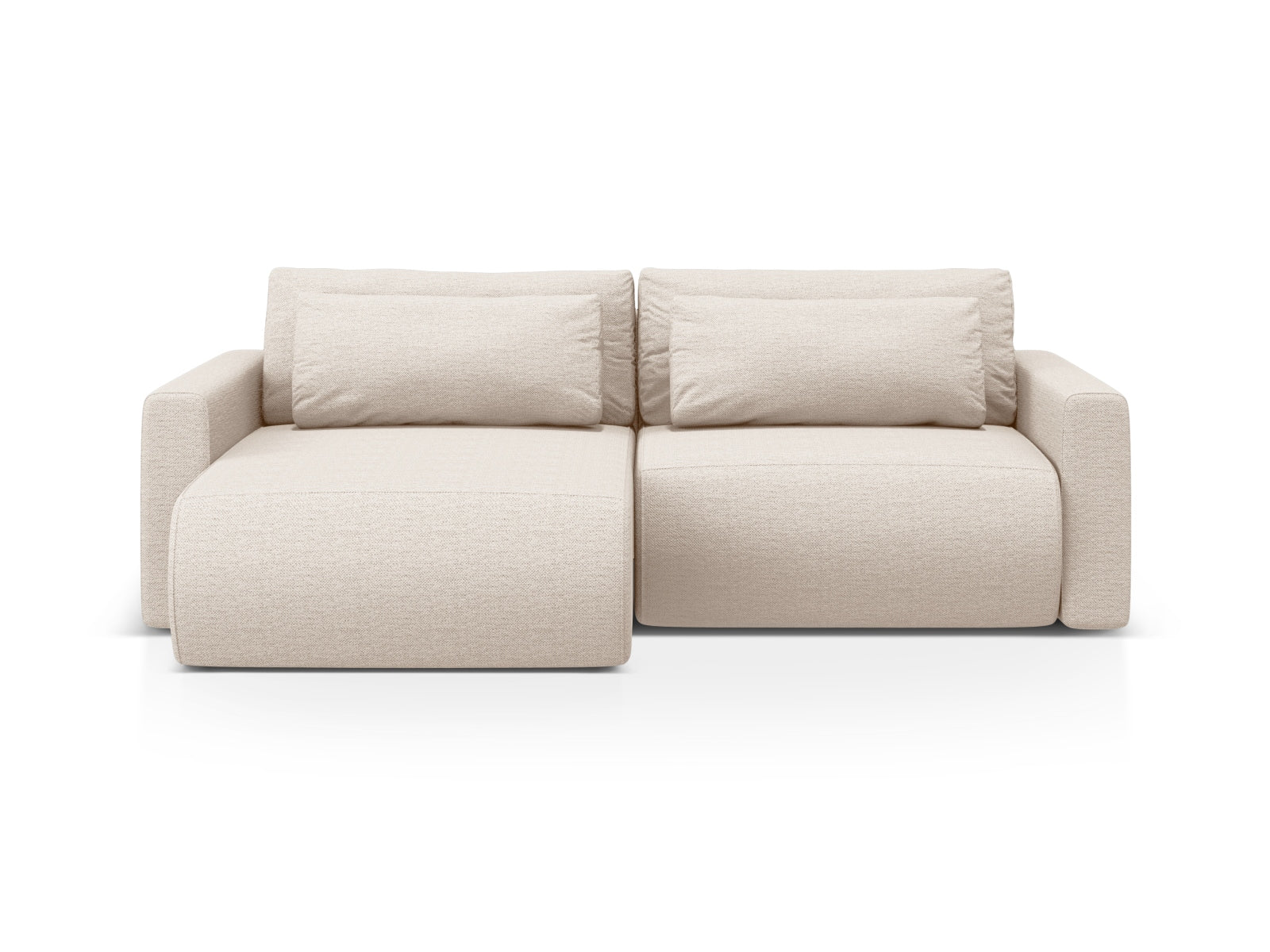 Belfast Reversible Corner Sofa With Bed Function And Box, 3 Seats, 240x149 cm — Beige
