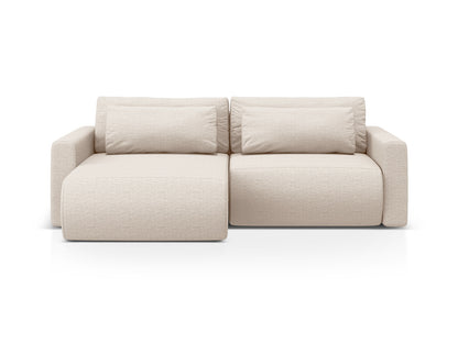 Belfast Reversible Corner Sofa With Bed Function And Box, 3 Seats, 240x149 cm — Beige