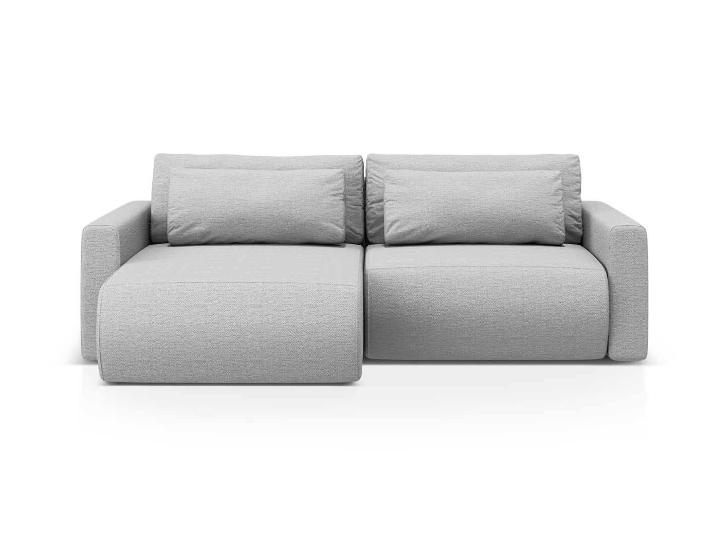 Belfast Reversible Corner Sofa With Bed Function And Box, 3 Seats, 240x149 cm — Light Grey