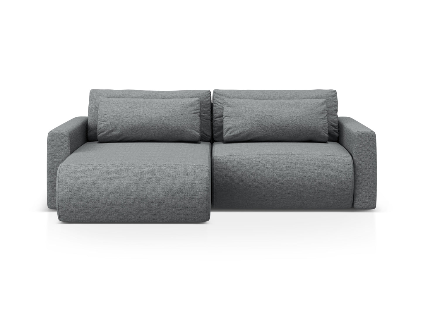 Belfast Reversible Corner Sofa With Bed Function And Box, 3 Seats, 240x149 cm — Grey
