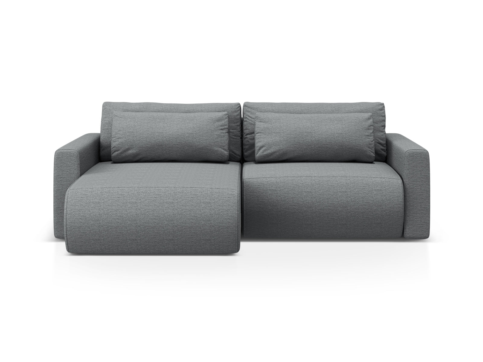 Belfast Reversible Corner Sofa With Bed Function And Box, 3 Seats, 240x149 cm — Grey