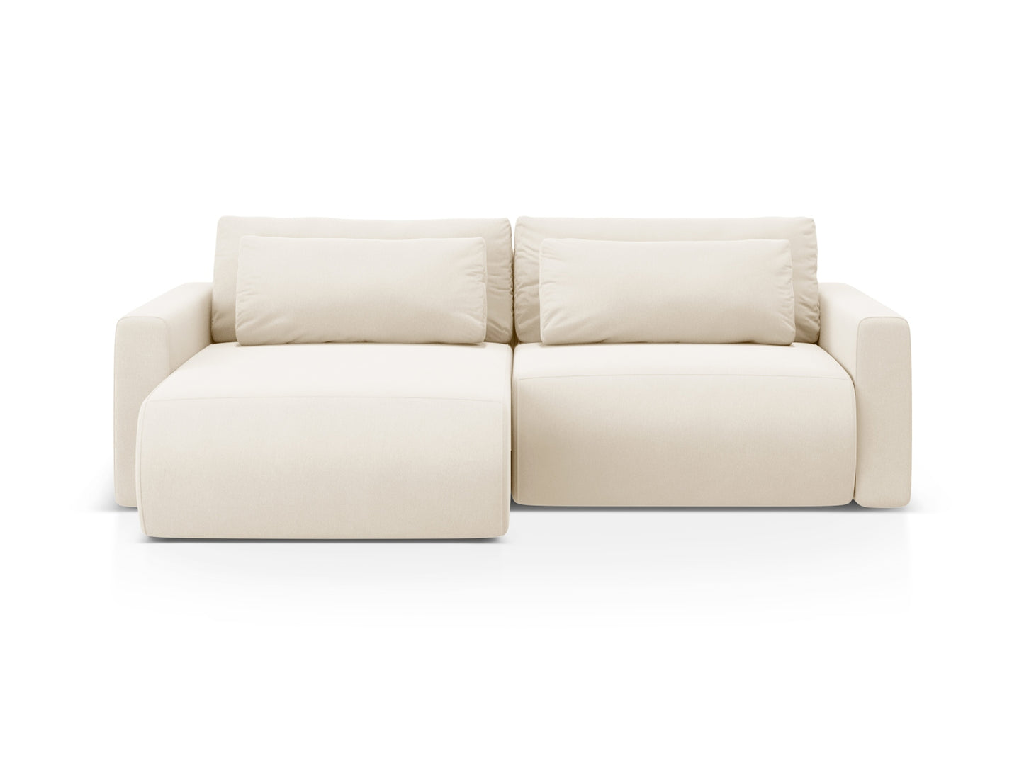 Belfast Reversible Corner Sofa With Bed Function And Box, 3 Seats, 240x149 cm — Ivory