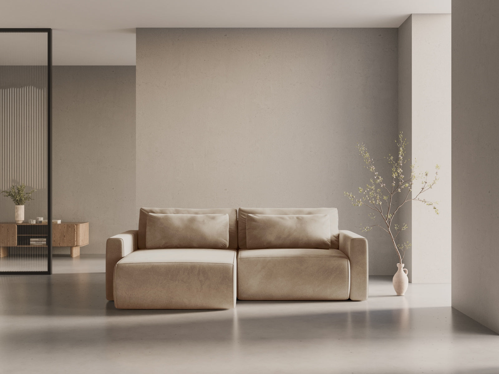 Belfast Reversible Corner Sofa With Bed Function And Box, 3 Seats, 240x149 cm