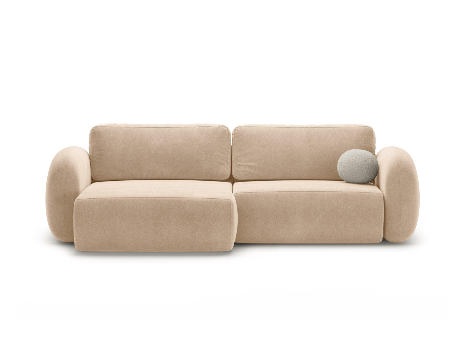 Tonale Reversible Corner Sofa With Bed Function And Box, 4 Seats, 262x149 cm — Almond Beige