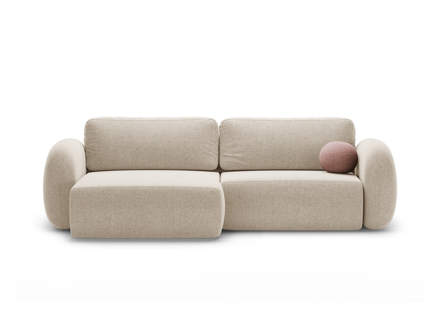 Tonale Reversible Corner Sofa With Bed Function And Box, 4 Seats, 262x149 cm — Dark Beige