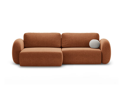 Tonale Reversible Corner Sofa With Bed Function And Box, 4 Seats, 262x149 cm — Brick