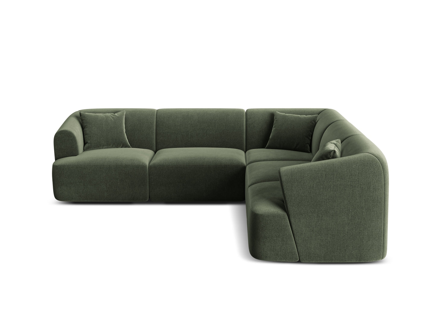 Campi Modular Symmetrical Corner Sofa, 6 Seats, 255x255 cm — Green