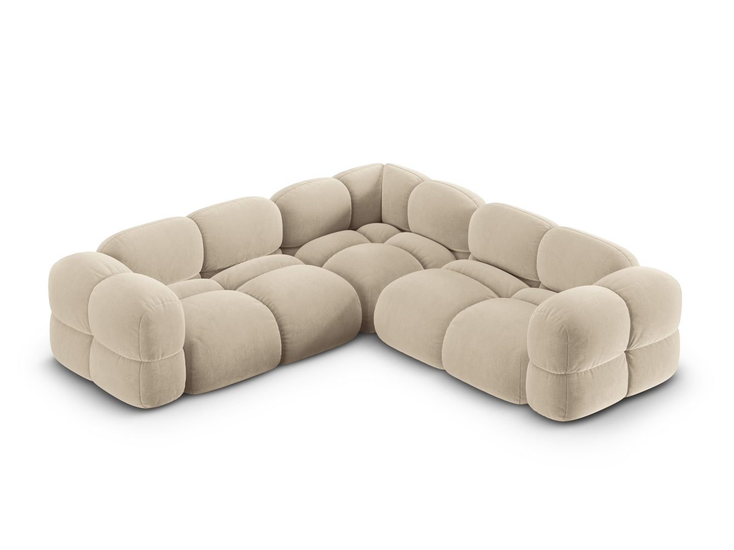 Loretto Symmetrical Corner Sofa, 4 Seats, 250x250 cm — Light Beige