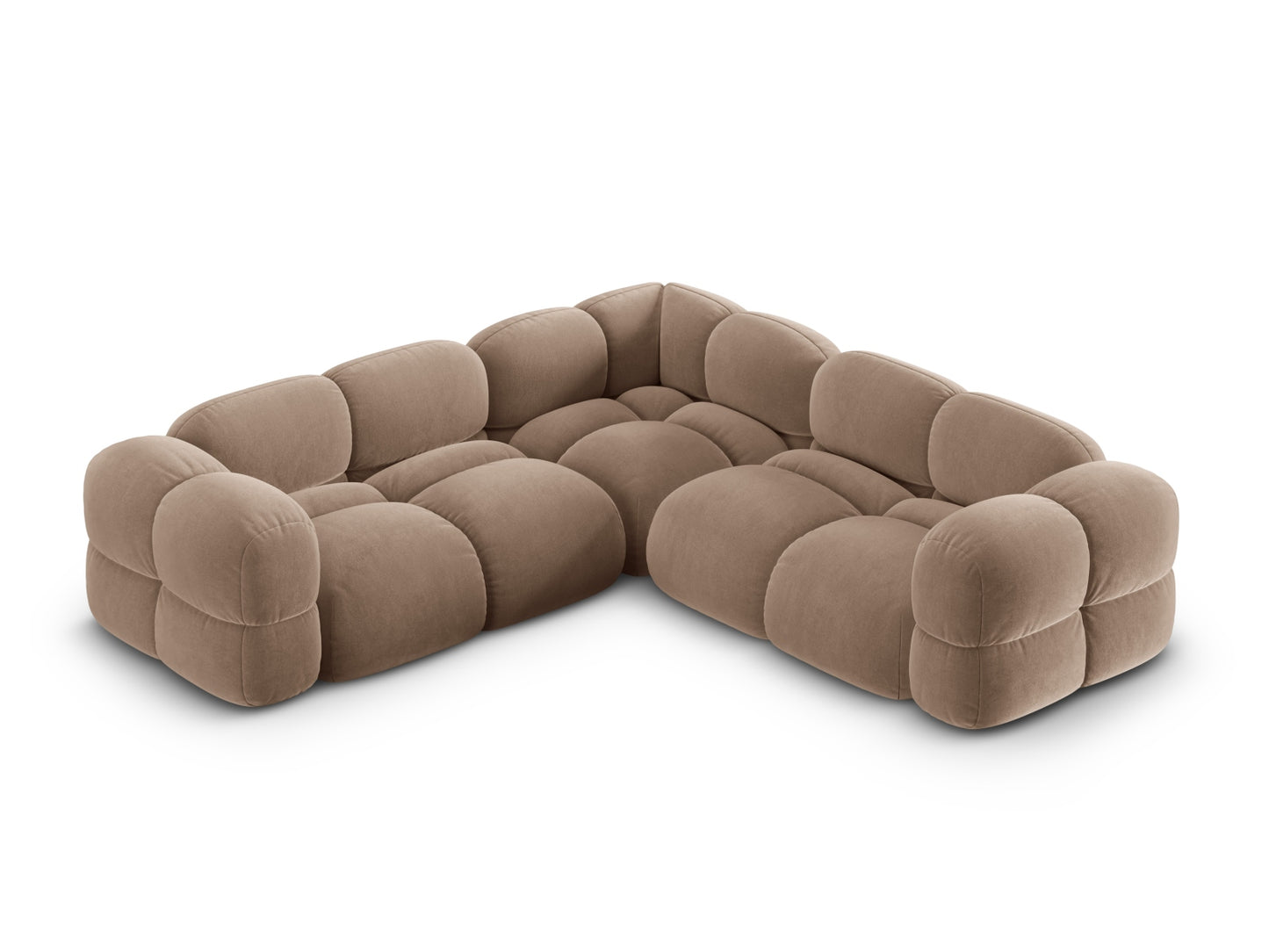 Loretto Symmetrical Corner Sofa, 4 Seats, 250x250 cm — Dark Beige