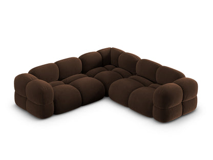 Loretto Symmetrical Corner Sofa, 4 Seats, 250x250 cm — Chocolate