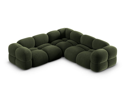 Loretto Symmetrical Corner Sofa, 4 Seats, 250x250 cm — Green