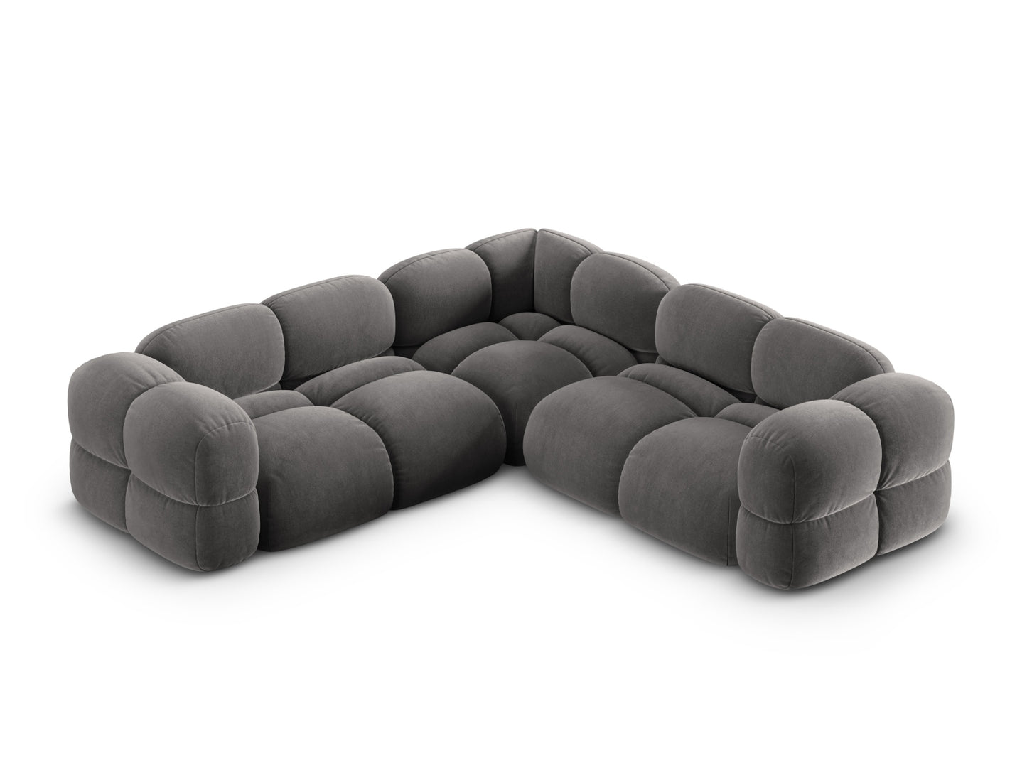 Loretto Symmetrical Corner Sofa, 4 Seats, 250x250 cm — Grey