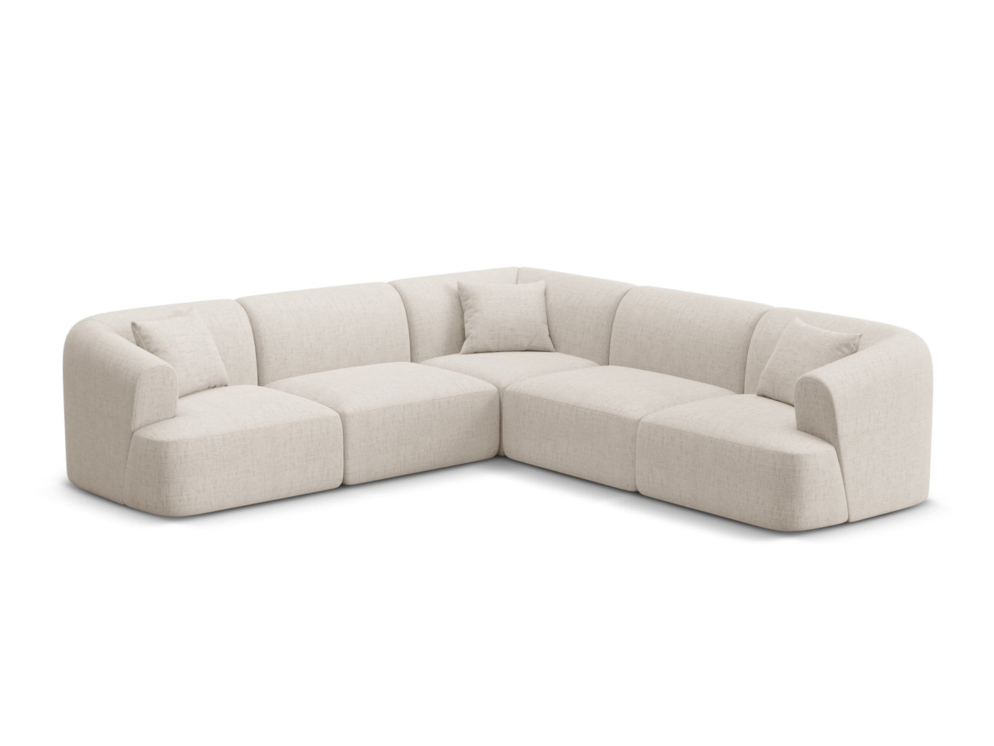 Campi Modular Symmetrical Corner Sofa, 6 Seats, 255x255 cm — Light Beige