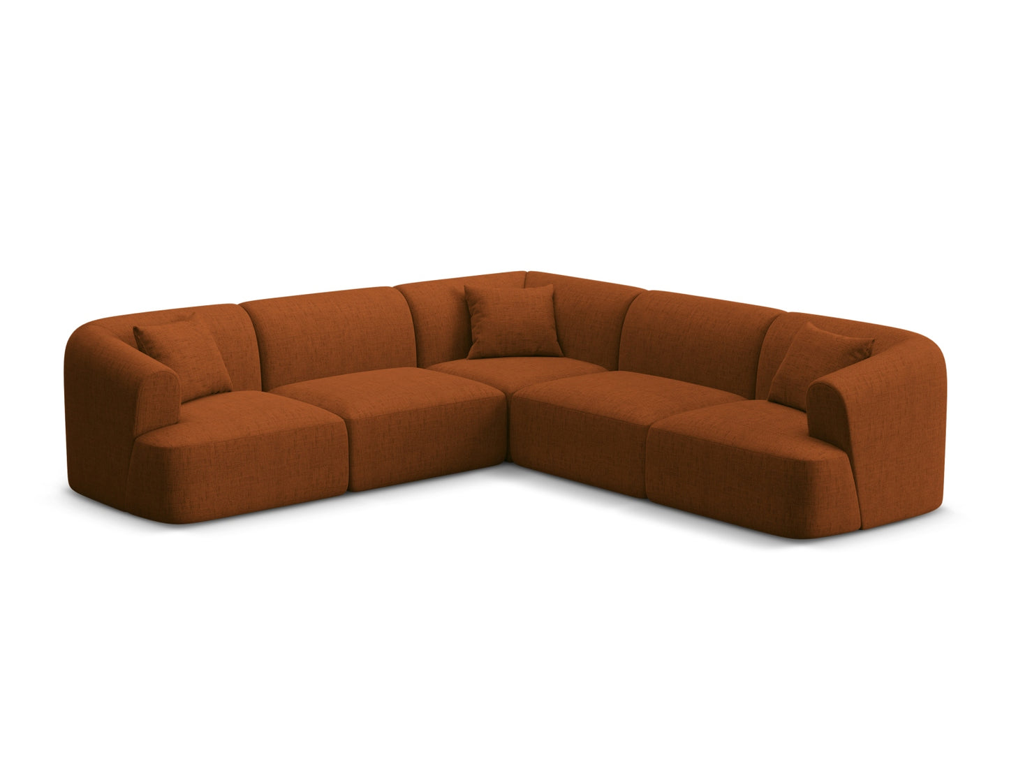 Campi Modular Symmetrical Corner Sofa, 6 Seats, 255x255 cm — Brick