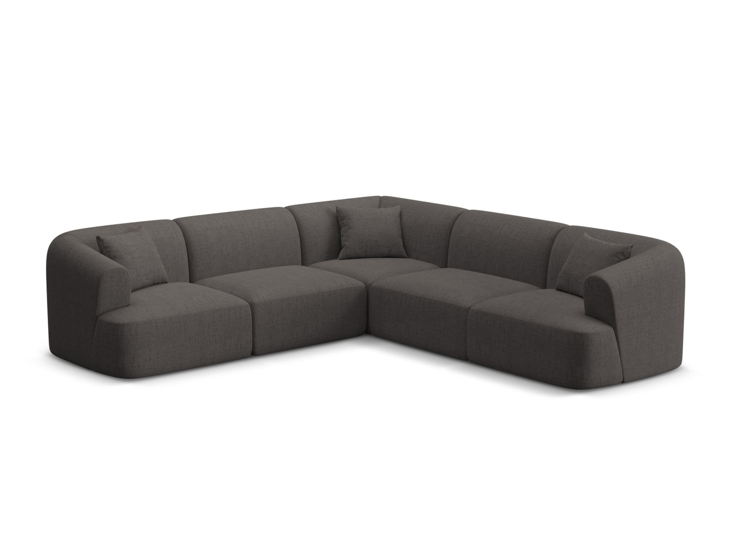 Campi Modular Symmetrical Corner Sofa, 6 Seats, 255x255 cm — Grey