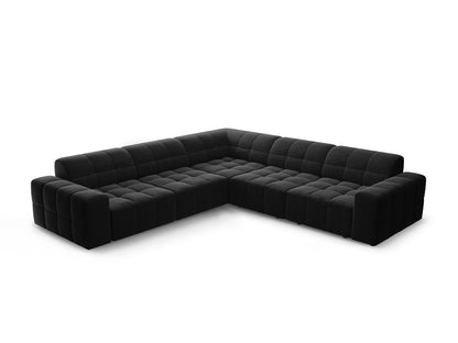 Chicago Symmetrical Corner Sofa, 4 Seats, 285x285 cm — Black