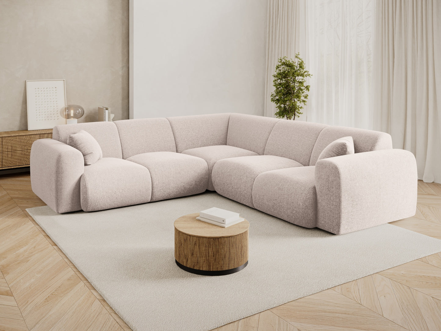 Nolio Symmetrical Corner Sofa, 5 Seats, 252x252 cm