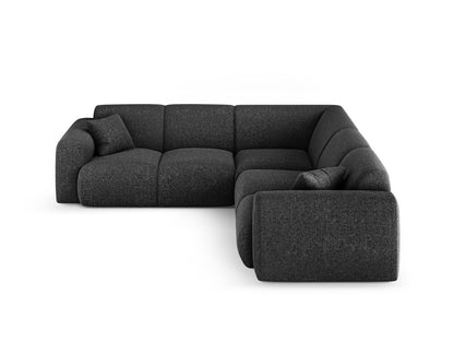 Nolio Symmetrical Corner Sofa, 5 Seats, 252x252 cm — Black
