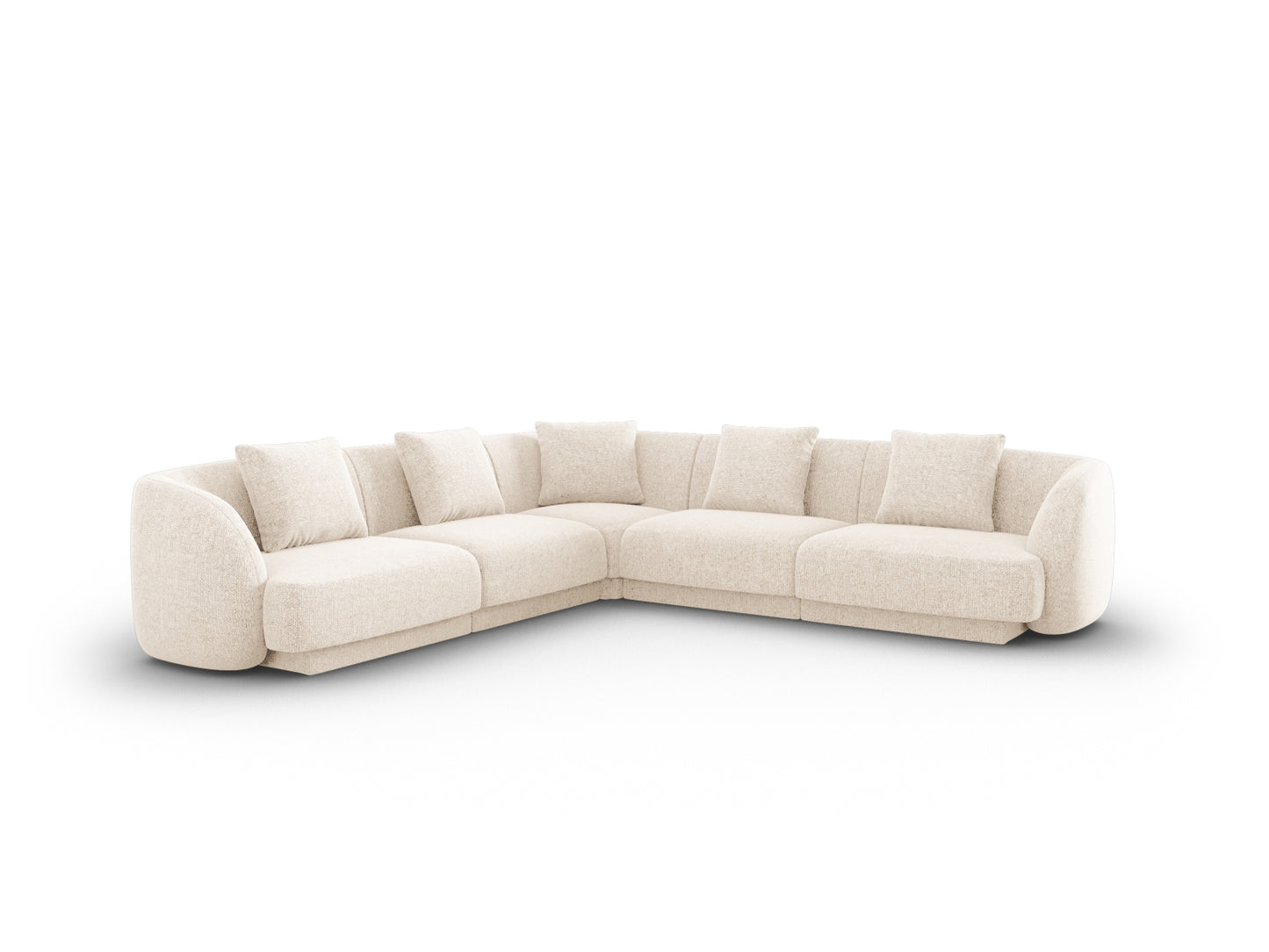 Tulum Reversible Corner Sofa, 5 Seats, 255x255 cm — Light Beige