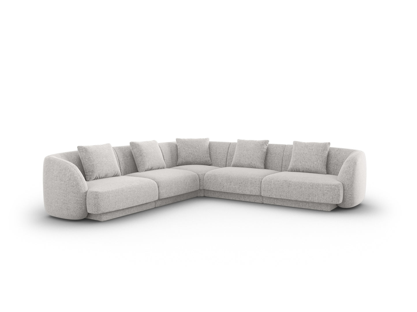 Tulum Reversible Corner Sofa, 5 Seats, 255x255 cm — Light Grey