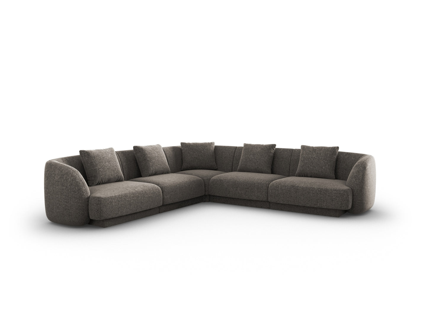 Tulum Reversible Corner Sofa, 5 Seats, 255x255 cm — Grey