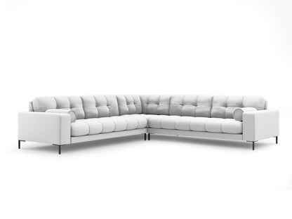 Bali Symmetrical Corner Sofa, 6 Seats, 256x256 cm — Light Grey / Black Metal
