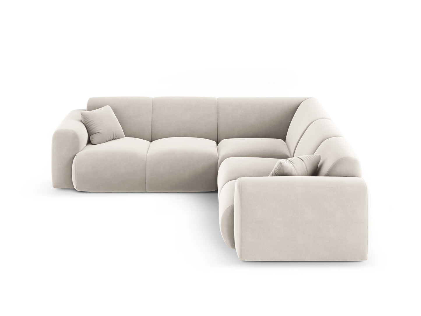 Nolio Symmetrical Corner Sofa, 5 Seats, 252x252 cm — Light Beige
