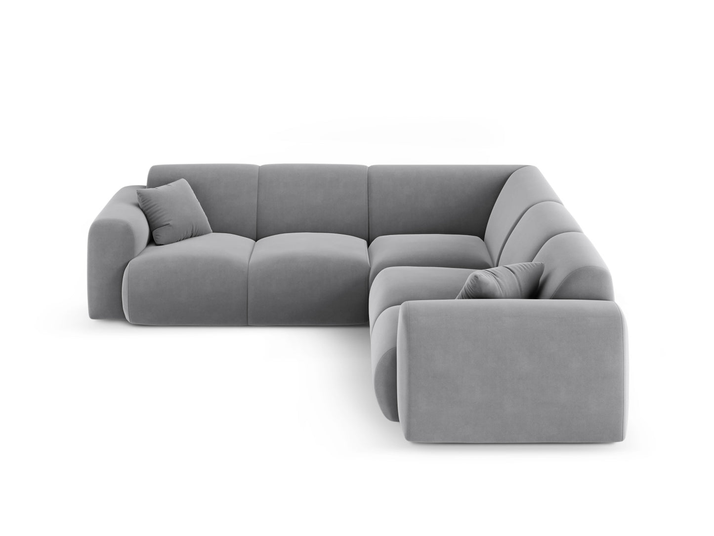 Nolio Symmetrical Corner Sofa, 5 Seats, 252x252 cm — Light Grey