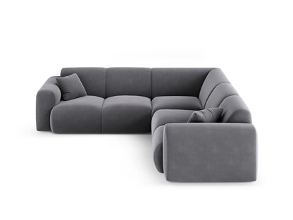 Nolio Symmetrical Corner Sofa, 5 Seats, 252x252 cm — Dark Grey
