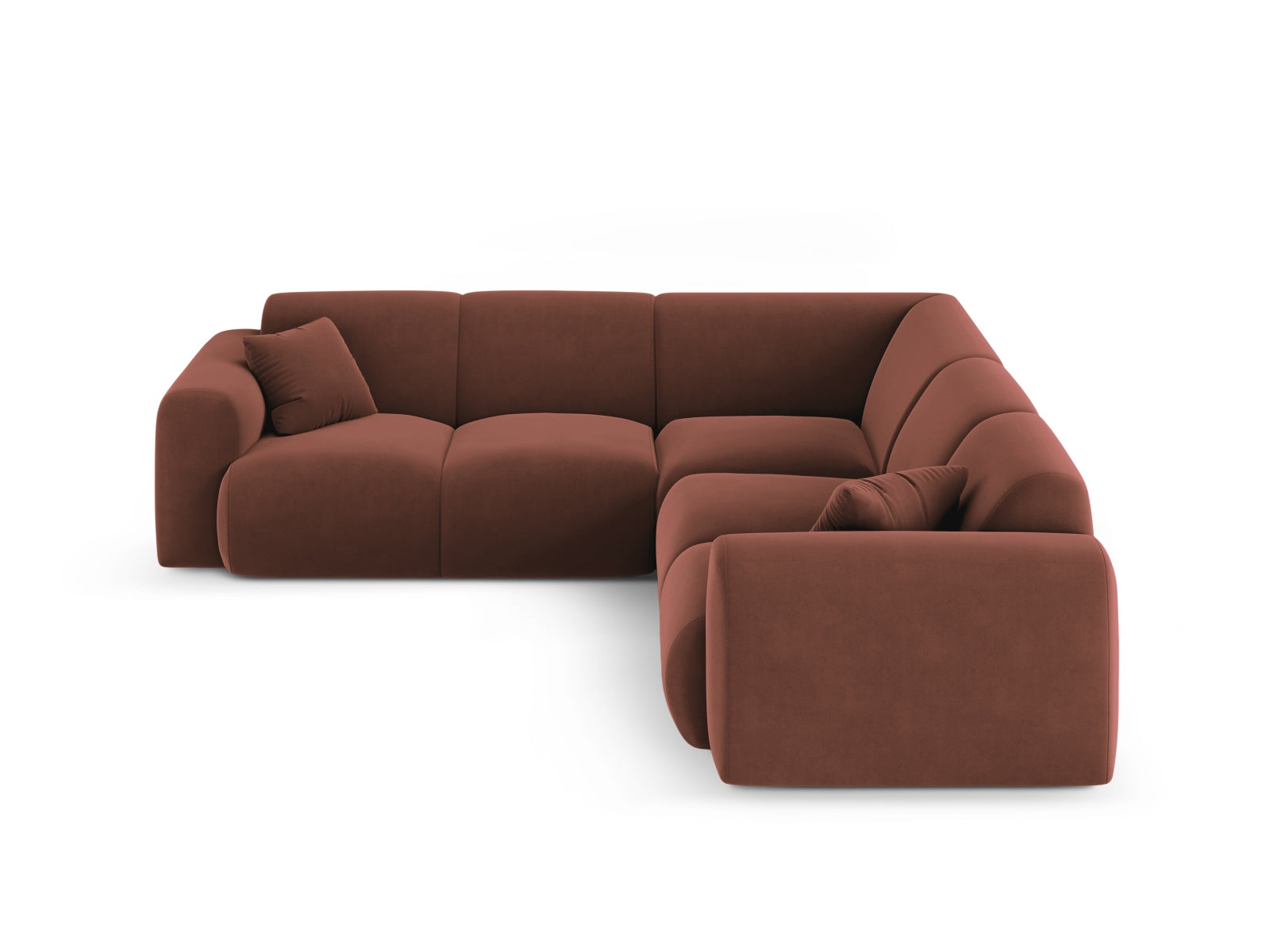Nolio Symmetrical Corner Sofa, 5 Seats, 252x252 cm — Cuoio