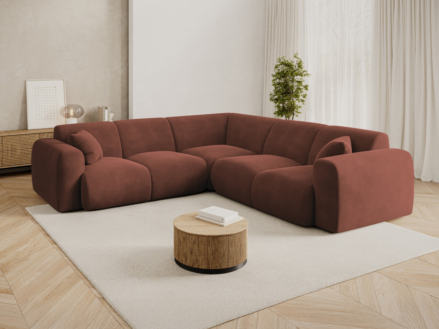 Nolio Symmetrical Corner Sofa, 5 Seats, 252x252 cm